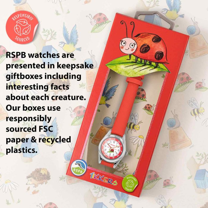Tikkers x RSPB Ladybird Red Strap TKRSPB08 - Image 4